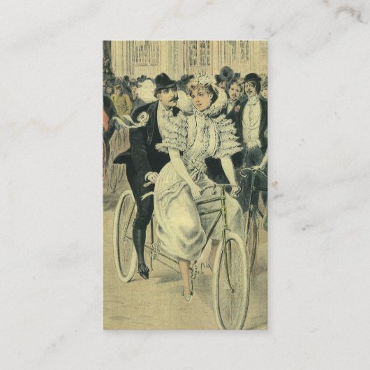 Carte D'accompagnement Vélo neuf mariée et mariée Mariage victorienne (Devant)