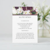 Carte D'accompagnement Velvet Magnolia Moderne classique détails mariages (Debout devant)