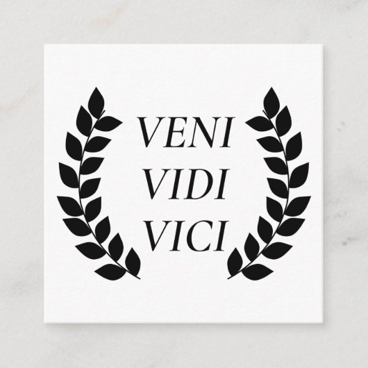 Carte D'accompagnement Veni Vidi Vici (Devant)