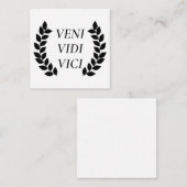 Carte D'accompagnement Veni Vidi Vici (Devant / Derrière)