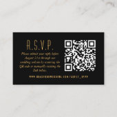 Carte D'accompagnement Ventilateur Gold Art Déco Mariage en ligne RSVP (Devant)