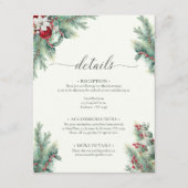 Carte D'accompagnement Verdure Baies d'hiver & Pine Aquarelle Détails (Devant)