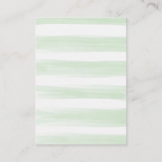 Carte D'accompagnement Verdure douce Baby shower Ours Teddy Repas de couc (Dos)