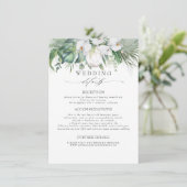 Carte D'accompagnement Verdure douce Fleurs tropicales Informations Maria (Debout devant)