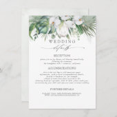 Carte D'accompagnement Verdure douce Fleurs tropicales Informations Maria (Devant / Derrière)