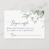 Carte D'accompagnement Verdure, Eucalyptus Feuilles, Boho, Déchets (Devant)