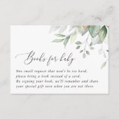 Carte D'accompagnement Verdure, Eucalyptus Feuilles, Boho, Livres Pour Bé (Devant)