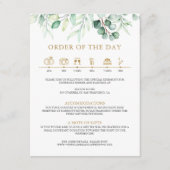 Carte D'accompagnement Verdure Eucalyptus Green Gold Détails Timeline (Devant)