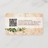 Carte D'accompagnement Verdure feuille coupe bois tranche Mariage Détails (Dos)