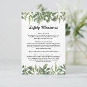 Carte D'accompagnement Verdure Feuille Verdure Mesures de sécurité des ol (Debout devant)