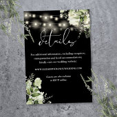 Carte D'accompagnement Verdure Floral String Lights Détails du Mariage