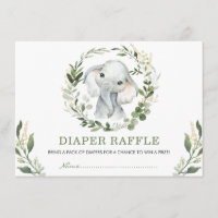 Verdure neutre Eléphant Or Bébé Déchets Raffle