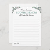 Carte D'accompagnement Verdure Partager Mémoire préférée Anniversaire Jeu (Devant / Derrière)
