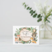 Carte D'accompagnement Verdure rustique Bois Animaux Repas de couches Raf (Debout devant)