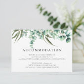 Carte D'accompagnement Verdure rustique Eucalyptus Watercolor Hotel (Debout devant)