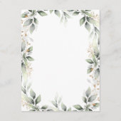 Carte D'accompagnement Verdure vert et or Géométrique Mariage rustique (Dos)