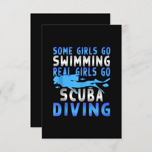 Carte D'accompagnement Véritable Plongée Filles Certaines Aller Baignade  (Devant / Derrière)