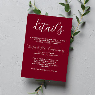 Carte D'accompagnement Véritable Simplicité 1 Mariage Minimaliste de Bour