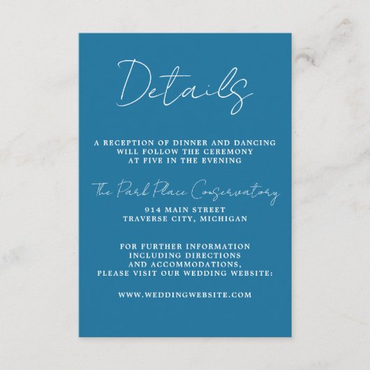 Carte D'accompagnement Véritable simplicité 3 Script Mariage hivernal min (Devant)