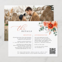Verona Sunset Bright Orange Moderne Mariage Floral