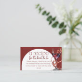 Carte D'accompagnement Verre de vin rouge Recette pour la mariée (Debout devant)