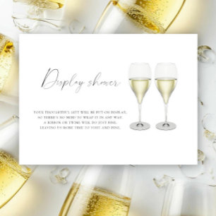 Carte D'accompagnement Verres à champagne Baby shower - Afficher la douch
