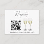 Carte D'accompagnement Verres à champagne code QR Salle de réception de m (Devant)