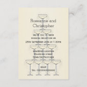 Carte D'accompagnement Verres à Champagne Réception de Mariage (Dos)