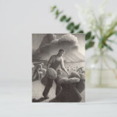 Carte D'accompagnement Vers la tempête par Grant Wood (Debout devant)