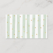 Carte D'accompagnement Vert Citrouille blanc Floral Combien de bonbons (Dos)