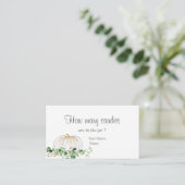 Carte D'accompagnement Vert Citrouille blanc Floral Combien de bonbons (Debout devant)