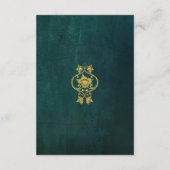 Carte D'accompagnement Vert foncé vintage (Dos)
