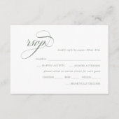 Carte D'accompagnement Vert sauge blason vintage RSVP (Devant)