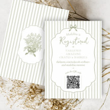 Vert sauge floral vintage nœud charmant shower de 