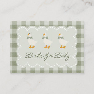 Carte D'accompagnement Vert Sauge Gingham Buffalo Vérifié Linge de Bébé S