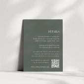 Carte D'accompagnement Vert thym | Détails du Mariage tout-en-un