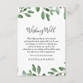 Carte D'accompagnement Vert Tropical Eucalyptus Mariage Wishing well (Devant)