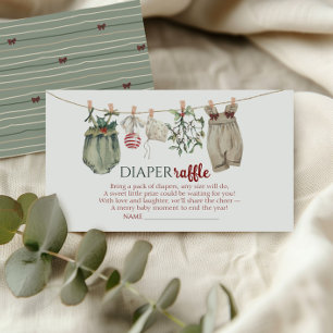 Carte D'accompagnement Vêtements de fille pour Noël Diaper Raffle