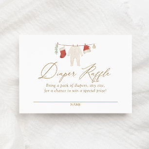 Carte D'accompagnement Vêtements de Noël d'hiver Déchets Raffle Ticket