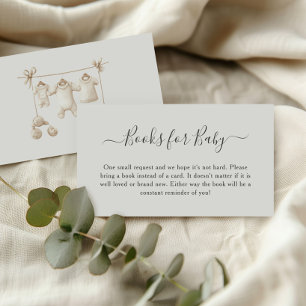 Carte D'accompagnement Vêtements et jouets bébé beige Livres pour bébé