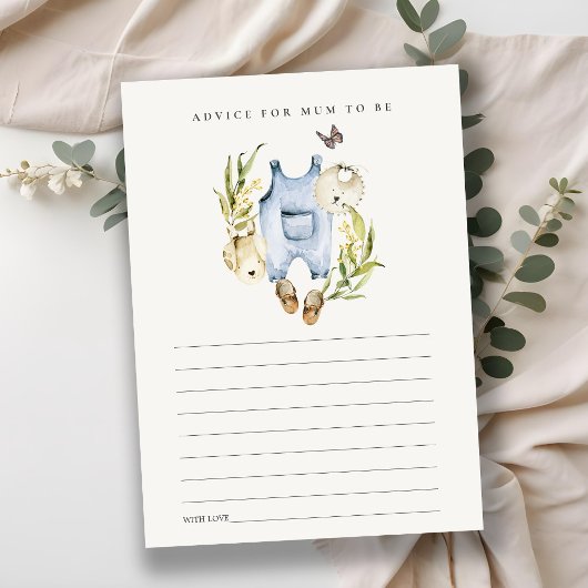 Carte D'accompagnement Vêtements feuillus en feuillage Conseils pour Baby