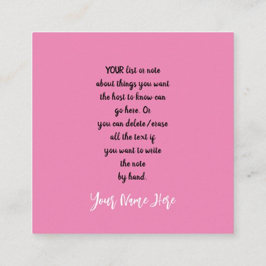 Carte D'accompagnement Veuillez Noter Fashion Steampunk Skeleton Ghost (Dos)