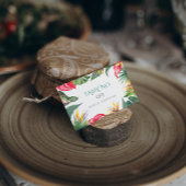 Carte D'accompagnement Vibe Tropicale Cadre Fleurs Colorées