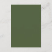 Carte D'accompagnement Vibes rétro simples | Réception de mariage vert ol (Dos)