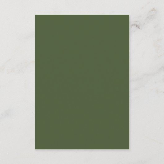 Carte D'accompagnement Vibes rétro simples | Réception de mariage vert ol (Dos)