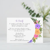 Carte D'accompagnement Vibrant Décontracté Magenta Violet Jaune (Debout devant)