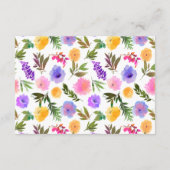 Carte D'accompagnement Vibrant Décontracté Magenta Violet Jaune (Dos)