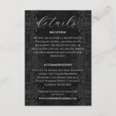 Carte D'accompagnement Victorian Black Moody Information du Mariage (Devant)