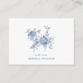 Carte D'accompagnement Victorian Dusty Blue French Garden Code QR Détails (Dos)