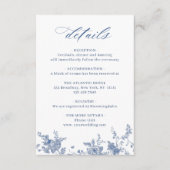 Carte D'accompagnement Victorian Dusty Blue French Garden Détails de mari (Devant)